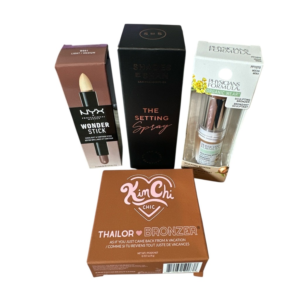Mixed Lot of Face Beauty Items‎ x 4 - Contour, Highlight, Bronzer, Setting Spray
